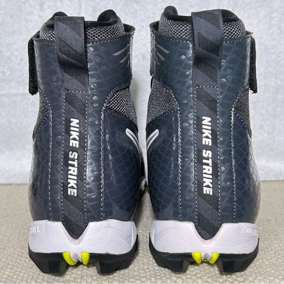 Nike Strike Shark Mens Black/White/Grey Hi-Top Football Cleats Shoes SZ 10 main image 8